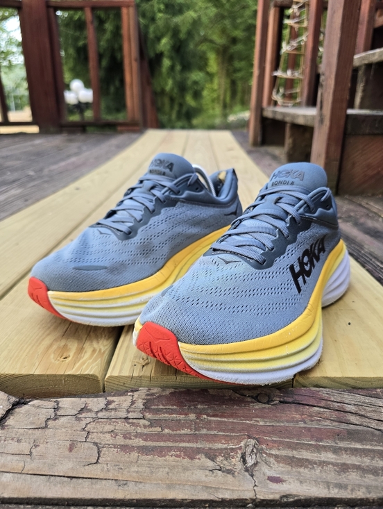Hoka Other - Hoka, Mens Bondi 8 Running Shoe, Goblin Blue/Mountain Spring, Sz 9.5 2E